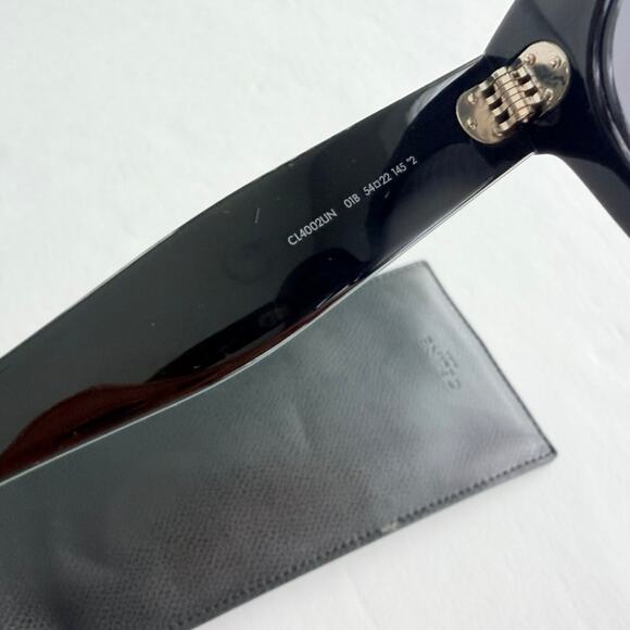 Celine Sunglasses Rectangle Black Acetate Square Gradient Lens Luxury $480